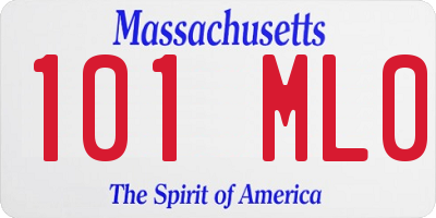 MA license plate 101ML0