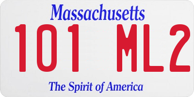 MA license plate 101ML2