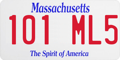 MA license plate 101ML5