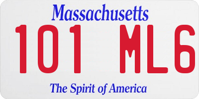 MA license plate 101ML6