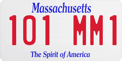 MA license plate 101MM1