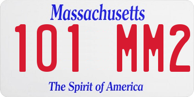 MA license plate 101MM2