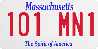MA license plate 101MN1