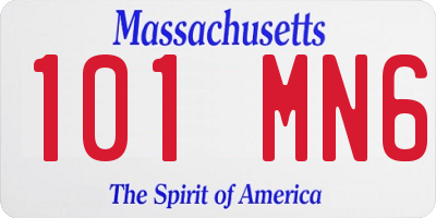MA license plate 101MN6