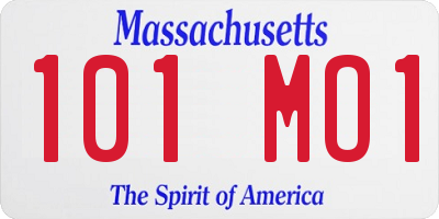 MA license plate 101MO1