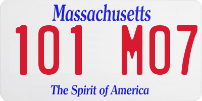 MA license plate 101MO7