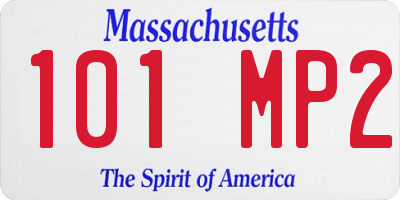 MA license plate 101MP2