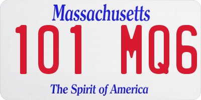 MA license plate 101MQ6