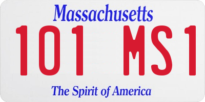 MA license plate 101MS1