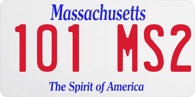 MA license plate 101MS2