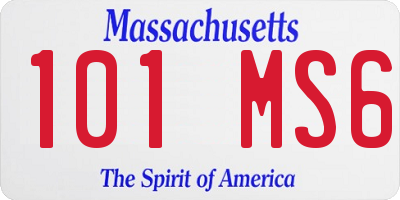 MA license plate 101MS6