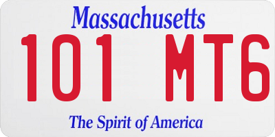 MA license plate 101MT6