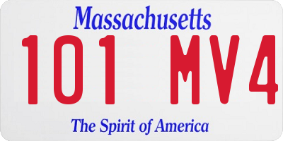 MA license plate 101MV4