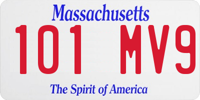 MA license plate 101MV9