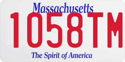 MA license plate 1058TM