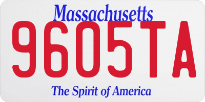 MA license plate 9605TA