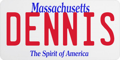 MA license plate DENNIS