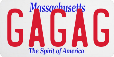 MA license plate GAGAG