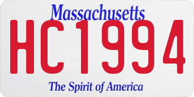 MA license plate HC1994