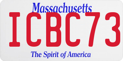 MA license plate ICBC73