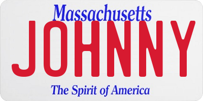 MA license plate JOHNNY
