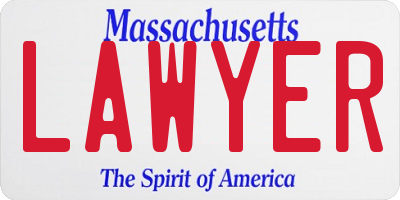 MA license plate LAWYER
