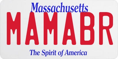 MA license plate MAMABR