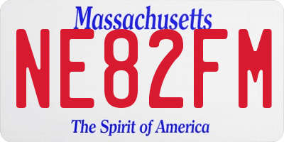 MA license plate NE82FM