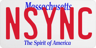 MA license plate NSYNC