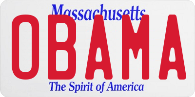 MA license plate OBAMA