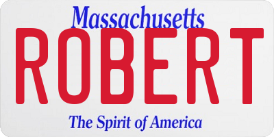 MA license plate ROBERT