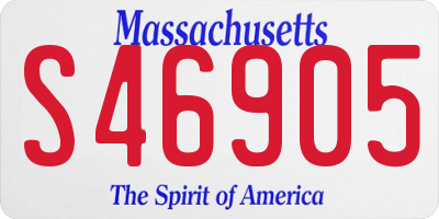 MA license plate S46905