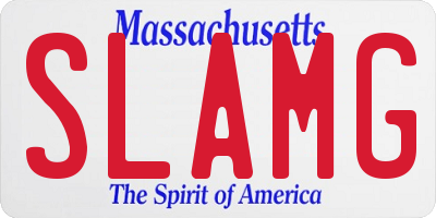 MA license plate SLAMG