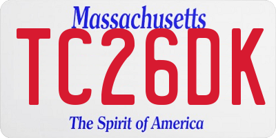 MA license plate TC26DK