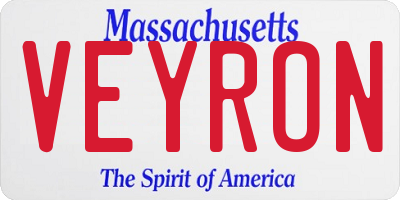 MA license plate VEYRON