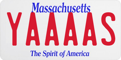 MA license plate YAAAAS