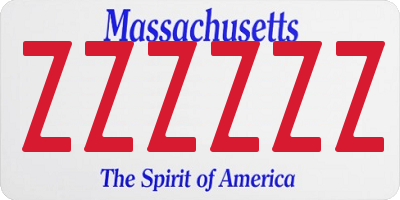 MA license plate ZZZZZZ