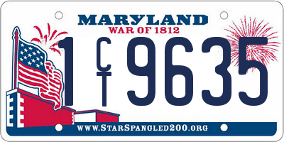 MD license plate 1CT9635