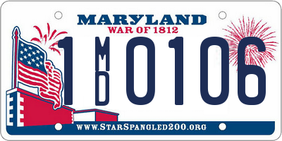 MD license plate 1MD0106