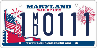 MD license plate 1MD0111