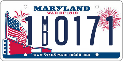 MD license plate 1MD0171