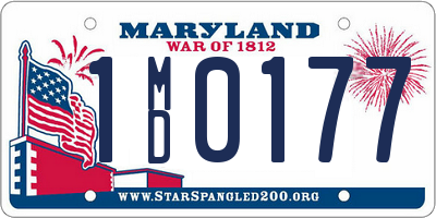 MD license plate 1MD0177
