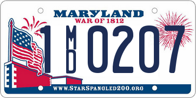 MD license plate 1MD0207