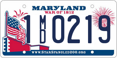 MD license plate 1MD0219
