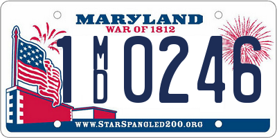MD license plate 1MD0246