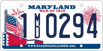 MD license plate 1MD0294