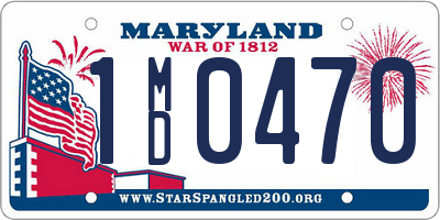 MD license plate 1MD0470