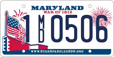 MD license plate 1MD0506