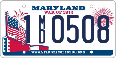 MD license plate 1MD0508