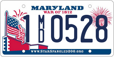 MD license plate 1MD0528